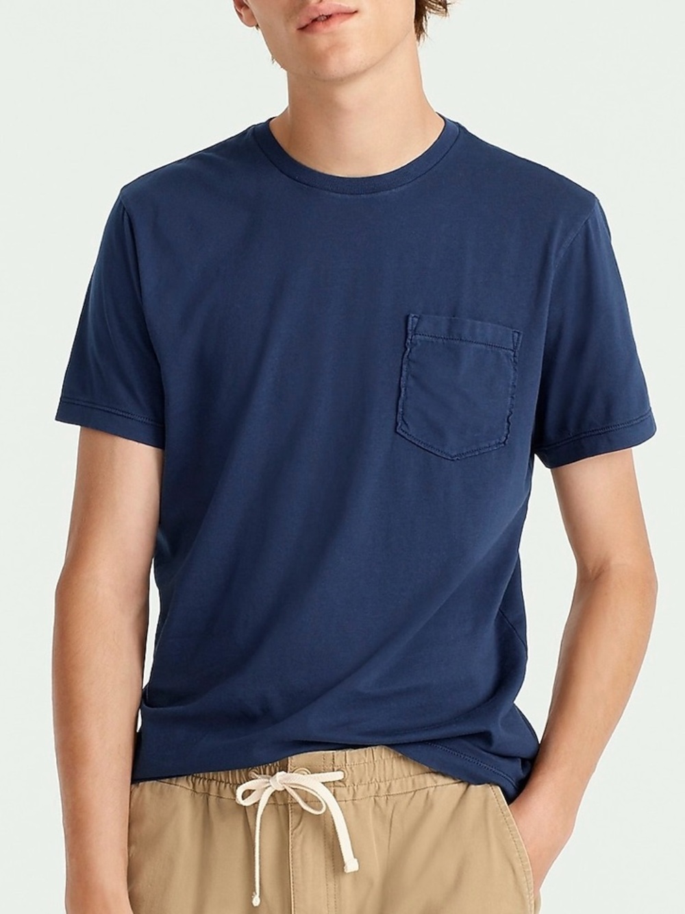 J.CREW Broken-In Short-Sleeve Pocket T-Shirt in Heathered Navy